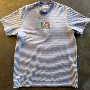Teddy Fresh Multicolor Logo Blue Striped Tee